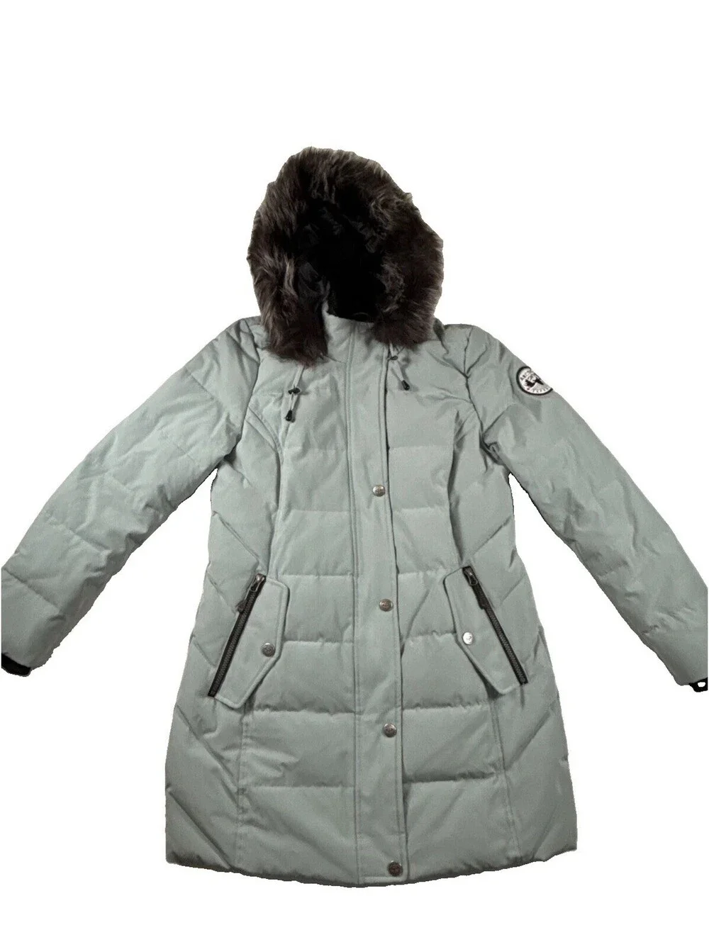 Arctic Expedition Coat Down Filled With Hood Wmns Wintermint-Sz XS/TP PRE Owned